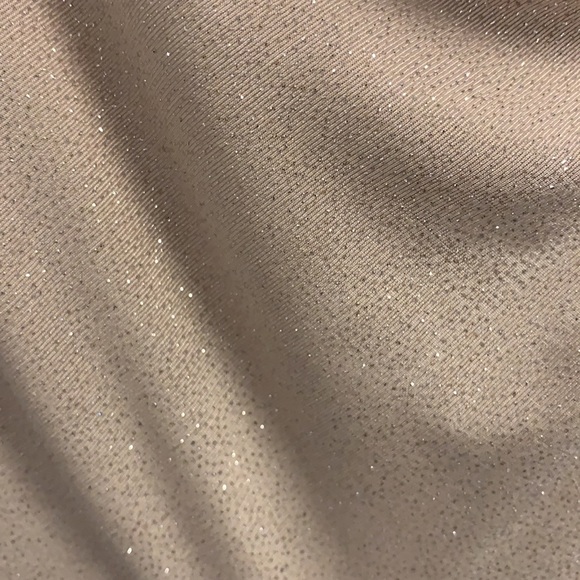 Champagne gown with silver thread sparkle - Picture 5 of 6